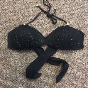 Beach Bunny Sparkle Bandeau PushUp Bikini Top - XL